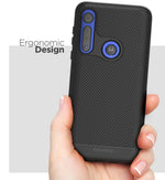 Moto G Power Belt Clip Case Thin Armor Slim Grip Cover With Holster Black