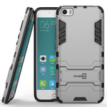 For Xiaomi Mi 5 Phone Case Armor Kickstand Slim Hard Cover Silver Black