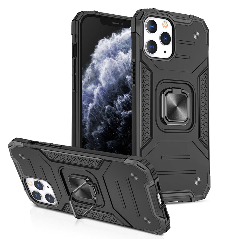 For Apple Iphone Se2 2020 8 7 Robust Magnetic Kickstand Hybrid Case Cover Black