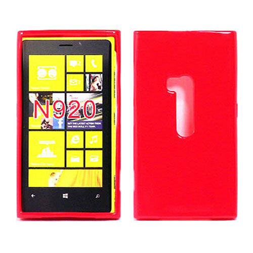 Nokia Lumia 920 Soft Gel Case Cover Red