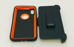 For Iphone Xr Heavy Duty Case Cover With Belt Clip Black Orange