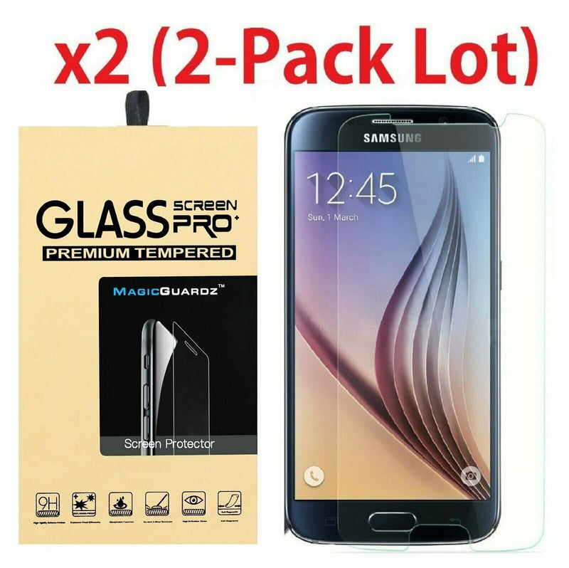 2X Premium Real Tempered Glass Screen Protector Guard For Samsung Galaxy S6