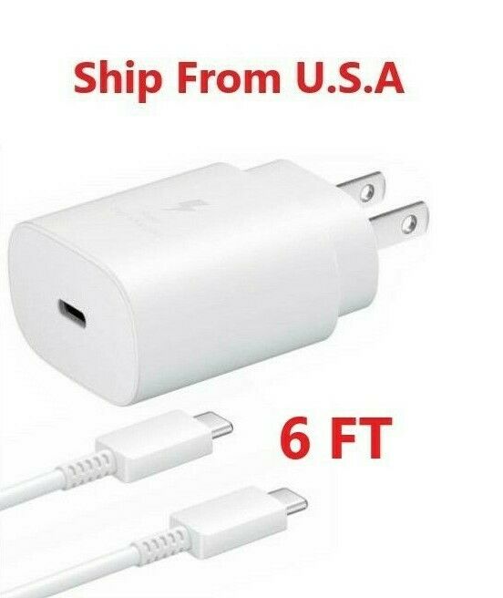 25W Type Usb C Fast Wall Charger 6Ft Cable For Samsung Galaxy A01 A21 A51 A71