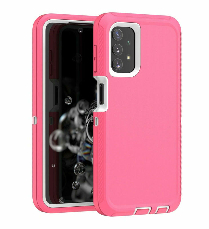 Shockproof Rugged Rubber Protective Case Cover For Samsung Galaxy A32 5G Pink