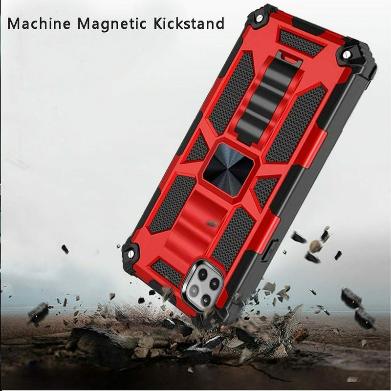 For Samsung A22 5G Machine Magnetic Kickstand Case Cover Red