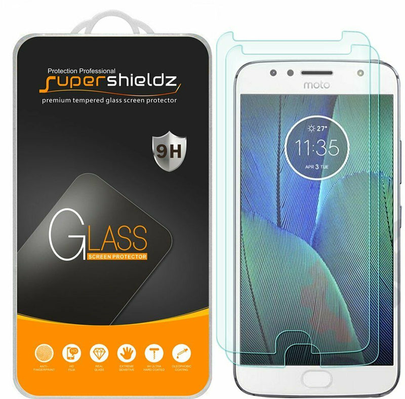 2 Pack Supershieldz For Motorola Moto G5S Plus Tempered Glass Screen Protect