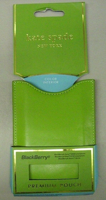Brand New Kate Spade Ny New York Premium Green Pouch Blackberry Bold Curve Storm