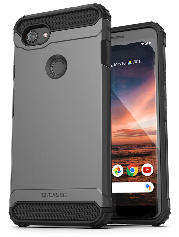 Google Pixel 3A Case Scorpio Series Heavy Duty Rugged Phone Cover Gray