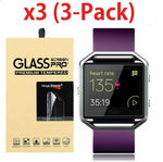 3 Pack Premium Real Tempered Glass Screen Protector For Fitbit Blaze Smart Watch