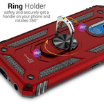 For Lg Xpression Plus 2 Harmony 3 Solo Lte K40 Case Ring Magnetic Red Hard Cover