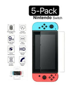 5 Pack Nintendo Switch Premium Tempered Ultra Clear Glass Screen Protector