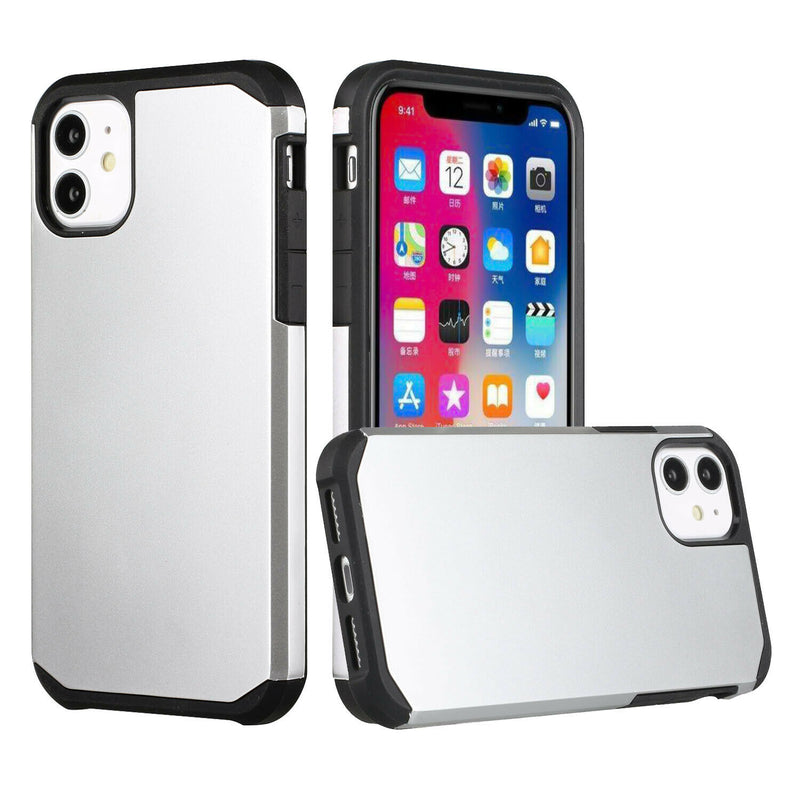 For Apple Iphone 11 Pro Max Xs Max Non Dual Layer Case Cover Silver Black Tpu