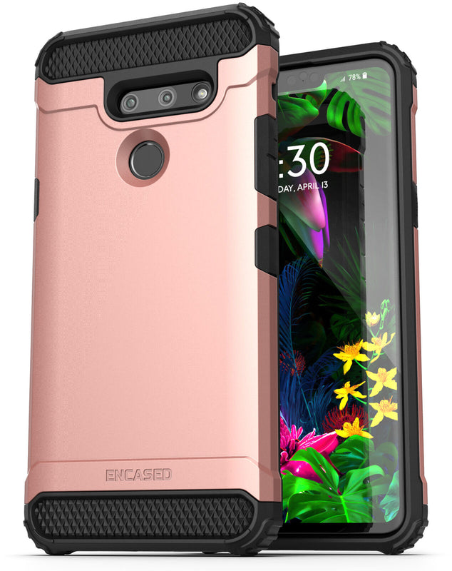 Encased Lg G8 Case Military Grade Rugged Phone Protection Cover Rose Gold