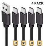 4 Pack Oem Usb C Cable Type C Fast Charger For Samsung Galaxy S8 S9 S10 Plus Bk