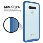 Navy Blue Trim Shockproof Clear Cover Heavy Duty Phone Case For Lg K51 Reflect