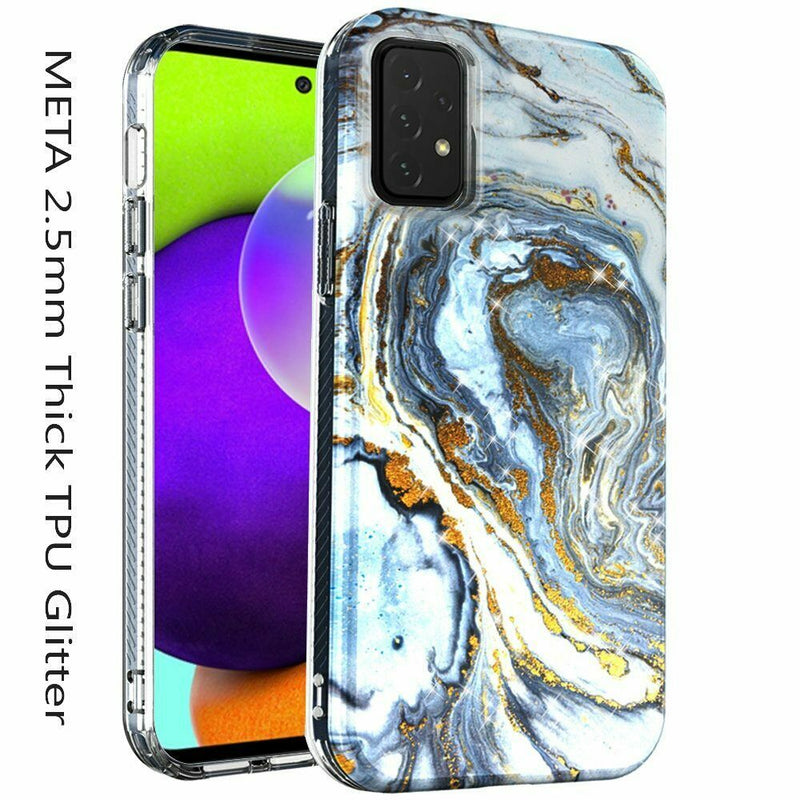 For Samsung Galaxy A52 5G Meta 2 5Mm Thick Tpu Glitter Design Case Cover F