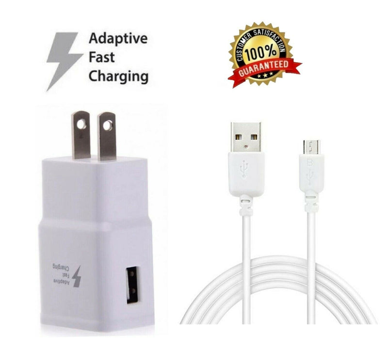 Fast Rapid Wall Charger Charging Cable Cord For Samsung Galaxy J3 J7 Phone White