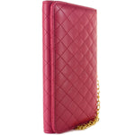 For Microsoft Lumia 550 Wallet Case Hot Pink Purse Quilted Bag Mirror Pouch