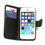 Leather Wallet Grain Case For Iphone 5 Stylus Pen Protective Film White