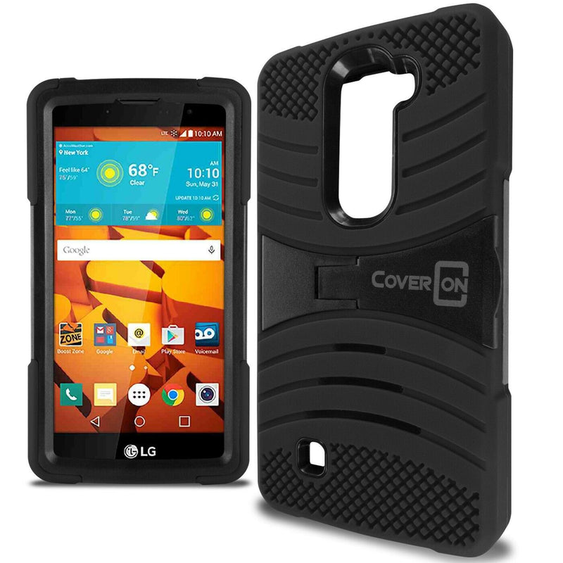 For Lg G4C G4 Mini Magna Case Black Hybrid Tough Skin Phone Cover