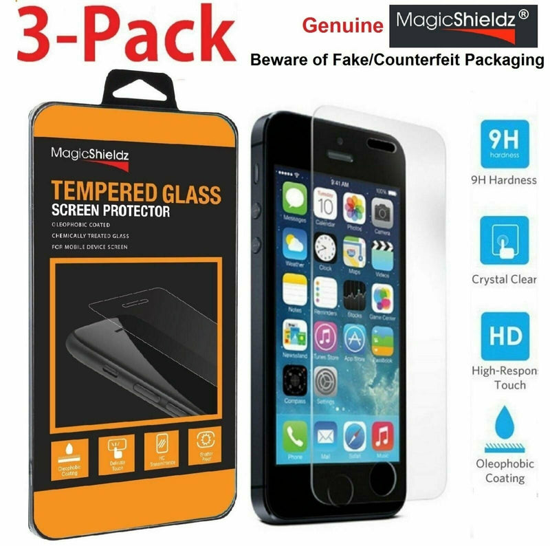 Genuine Magicshieldz Real Tempered Glass Screen Protector For Iphone 5 5S 5C