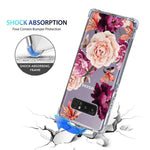 Galaxy Note 8 Case For Women Clear With Cute Flowers Design Shockproof