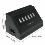 6 Port Usb Wall Smart Charger For Smartphones Tablets And More 40W 8A 5V