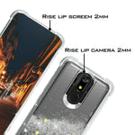 For Micromax T55 Case Liquid Glitter Silver Frame Luxury Quicksand Phone Cover