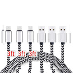 Usb Type C Cable 3Ft 3Pack By Ailun High Speed Type C To A Black White