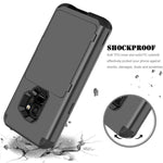 Bentoben Case For Galaxy S9 Slim Shockproof Heavy Duty Rugged 3 K181 Black
