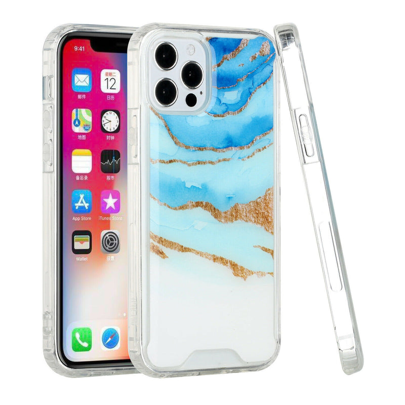 For Iphone 12 Pro 6 1 Only Vogue Epoxy Glitter Hybrid Case Cover Marble A