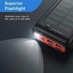 Jiga Solar Charger 30000Mah Power Bank Usb C Quick Portable Black