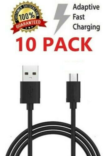 10X 3Ft Micro Usb Data Charger Cable For Samsung Galaxy Lg Amazon Kindle Black