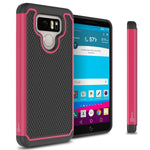 For Lg G6 G6 Plus Case Hot Pink Black Rugged Skin Phone Cover