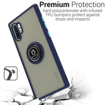 Navy Phone Case For Samsung Galaxy Note 10 Plus 5G Clear Cover W Grip Ring