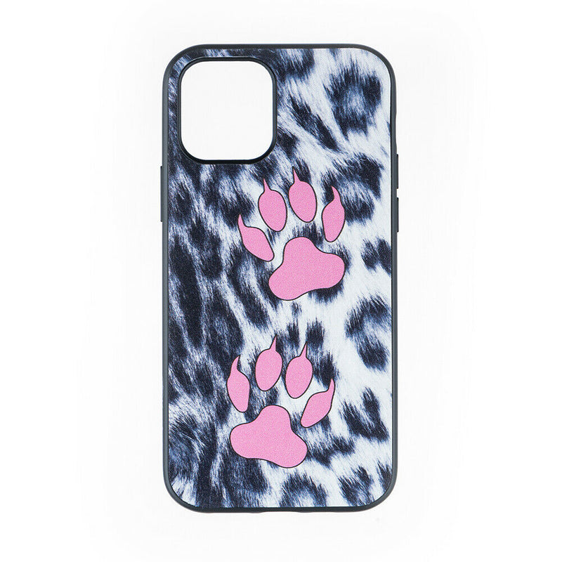 For Iphone 12 Pro Max 6 7 Kaseault Pu Leather Fashion Case Paw Animal Print
