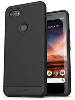 Google Pixel 3A Case Thin Armor Slim Fit Flexible Grip Phone Cover Black