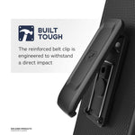 Moto G Power Belt Clip Case Thin Armor Slim Grip Cover With Holster Black