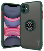 Hunter Green Phone Case For Apple Iphone 11 Clear Hard Cover W Grip Ring Stand