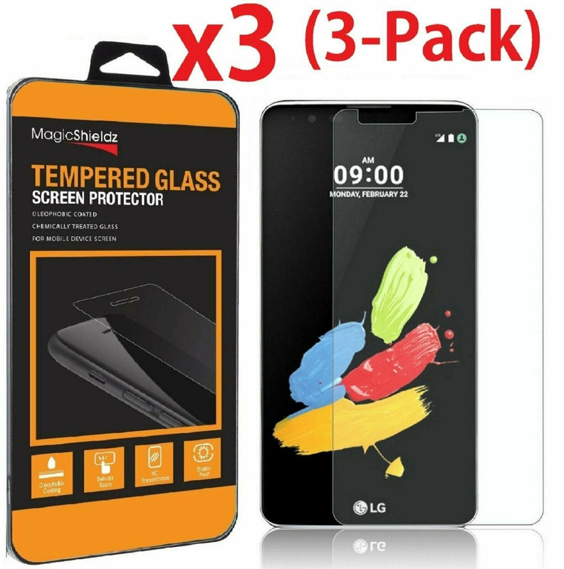 3 Pack Tempered Glass Screen Protector For Lg Stylo 2 V Vs835 Verizon