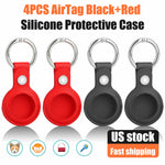 4X Leather Case Cover For Airtag Pet Location Tracker Sleeve Shell Skin Keychain