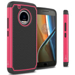 For Motorola Moto G5 Plus Moto X 2017 Case Hot Pink Rugged Skin Phone Cover