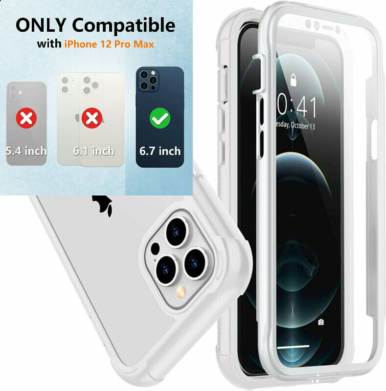 Spidercase Compatible With Iphone 12 Pro Max Protective Case White Clear