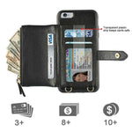 Lameeku Wallet Case Compatible With Iphone 6 6S Black