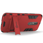 For Motorola Moto M Phone Case Armor Kickstand Slim Hard Cover Red