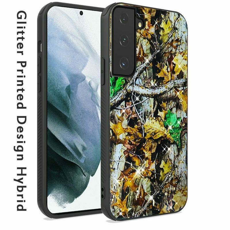 For Samsung Galaxy S21 Plus S30 Plus Glitter Printed Cover Case Hunter Forest