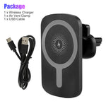 Wireless Car Fast Charger Magnetic Phone Mount Holder For Iphone 12 Pro Max Mini