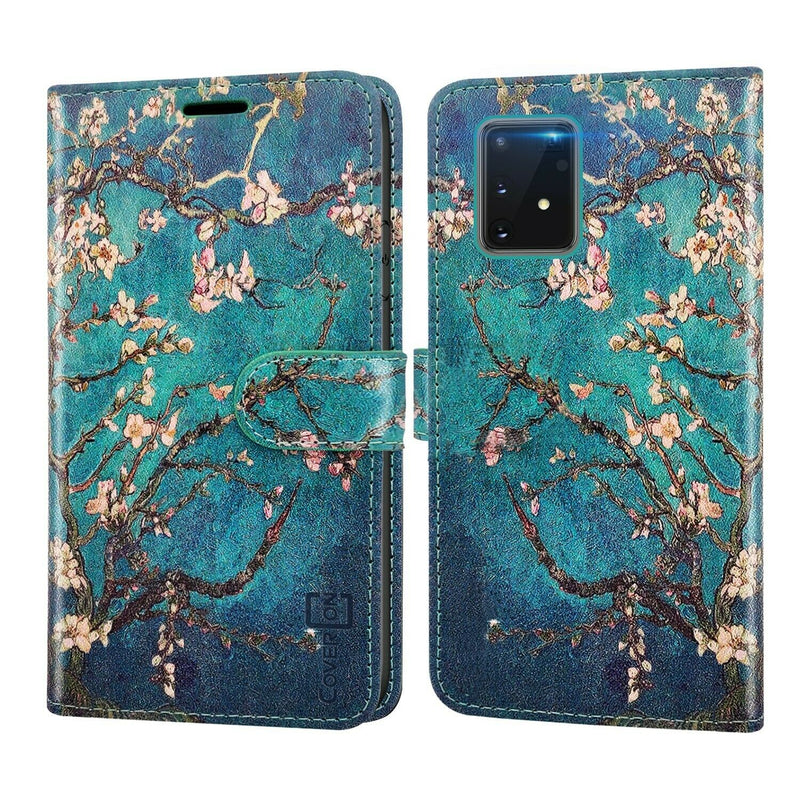 Almond Blossom Rfid Pu Leather Phone Case For Samsung Galaxy S10 Lite A91
