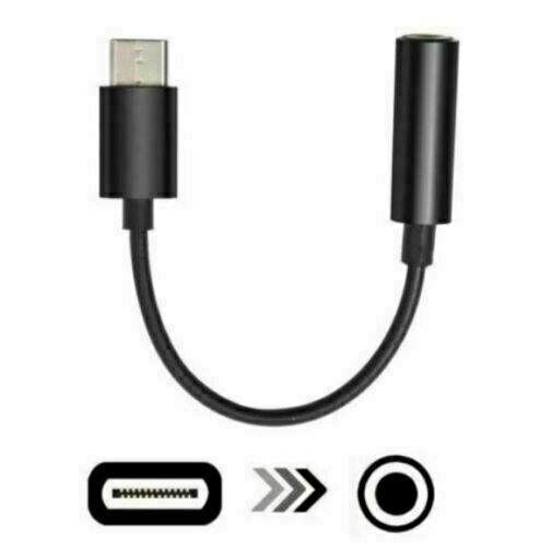 Universal Usb Type C To 3 5Mm Aux Headphone Adapter Jack Cable For Android Black