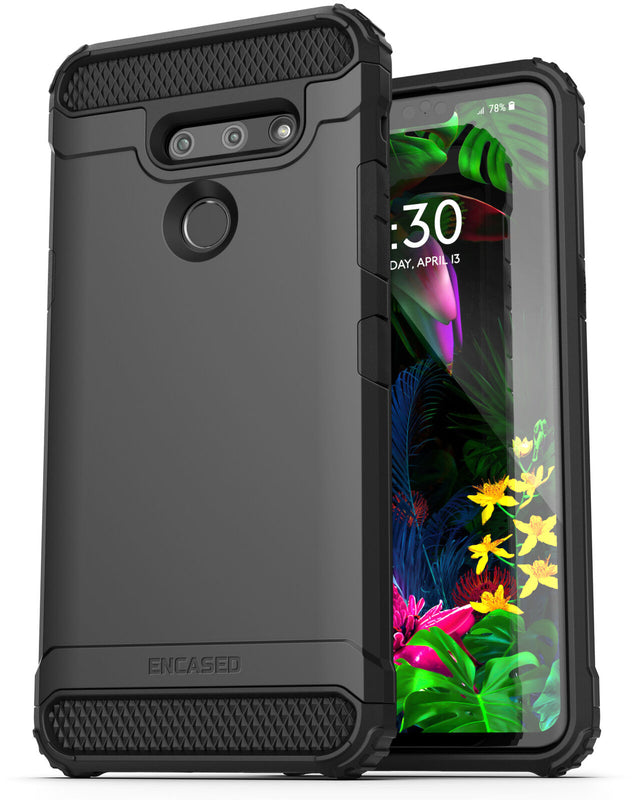 Encased Lg G8 Case Military Grade Rugged Phone Protection Cover Black